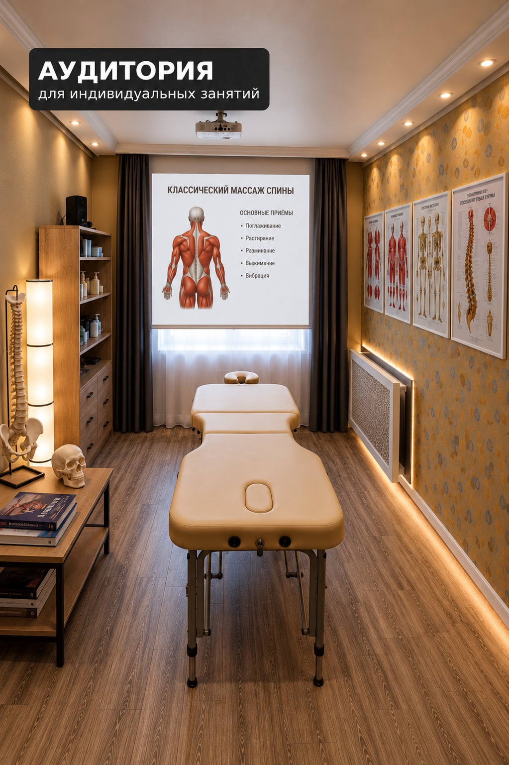 Аудитория для группового обучения массажу в центре MASSAGE STUDY, Ростов-на-Дону